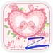 Le logo Love Petal Theme Icône de signe.