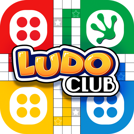 商标 Ludo Club Fun Dice Game 签名图标。