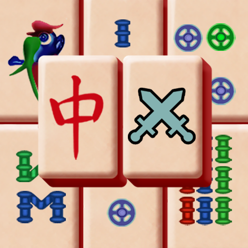 ロゴ Mahjong Battle 記号アイコン。