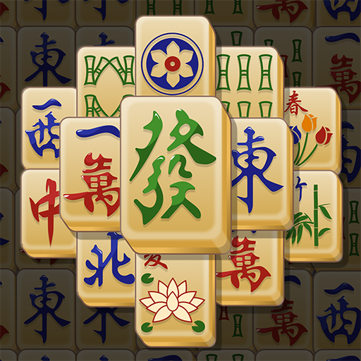 ロゴ Mahjong Jogos Gratis Majong 記号アイコン。
