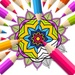 商标 Mandala Coloring Book 签名图标。
