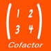 presto Matrix Cofactor Calculator Icona del segno.