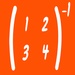 Le logo Matrix Inverse Calculator Icône de signe.