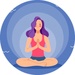 ロゴ Meditation Sketch Music Relax 記号アイコン。