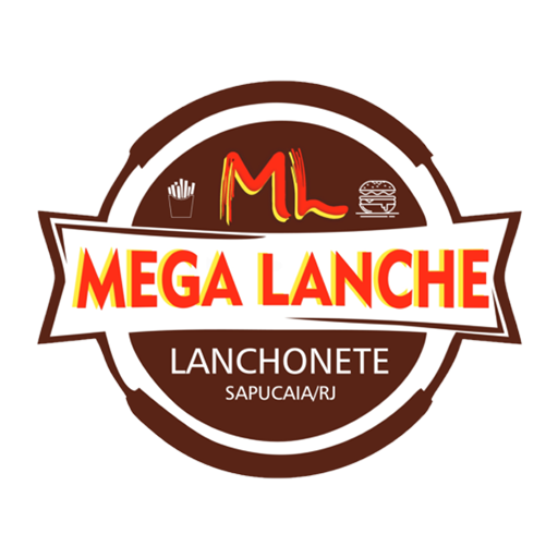 商标 Mega Lanches 签名图标。