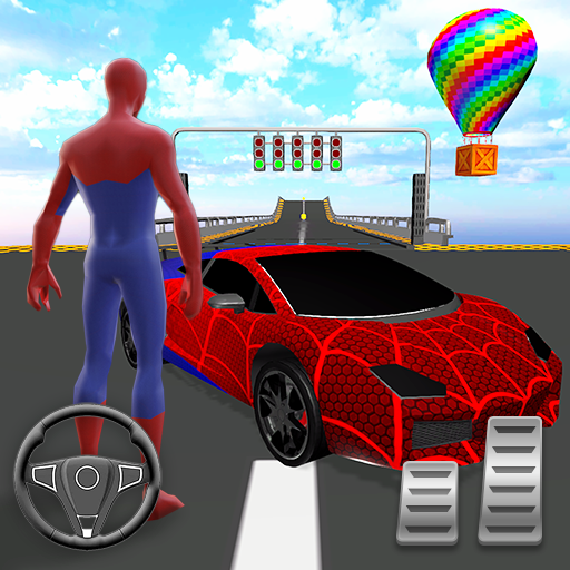 ロゴ Mega Ramp Car Super Car Game 記号アイコン。
