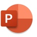 ロゴ Microsoft Powerpoint 記号アイコン。