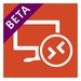 Le logo Microsoft Remote Desktop Beta Icône de signe.