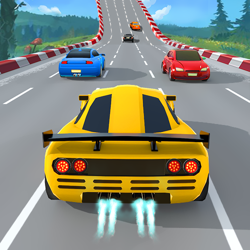 Le logo Mini Car Game Racing Games Icône de signe.