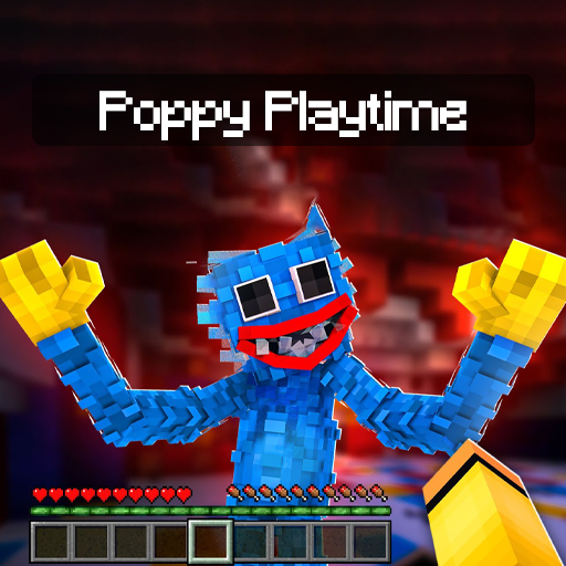 Le logo Mod Playtime Horror Poppy Minecraft PE Icône de signe.