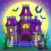 presto Monster Farm Happy Halloween Game Ghost Village Icona del segno.