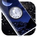 Le logo Moon Clock Live Wallpaper Icône de signe.