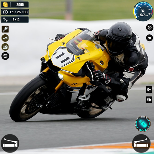 ロゴ Moto Bike Racing Bike Games 記号アイコン。