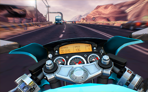 Image 3Moto Rider Usa Highway Traffic Icône de signe.