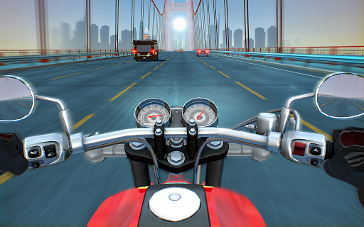 Image 0Moto Rider Usa Traffic Racing Icône de signe.