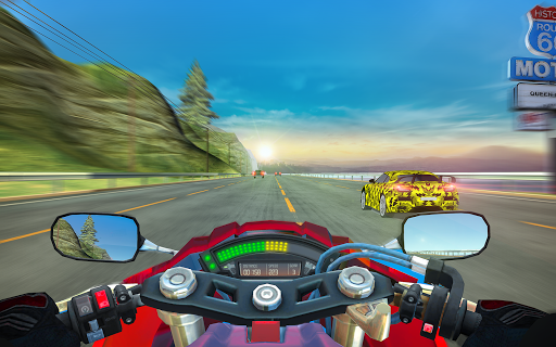 Image 2Moto Rider Usa Traffic Racing Icône de signe.
