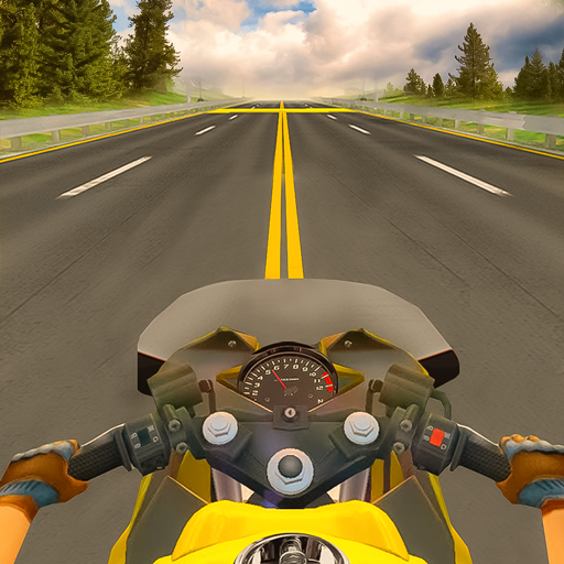 Logotipo Moto Traffic Bike Race Game 3d Icono de signo