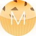 ロゴ Muffin Chocolate 記号アイコン。