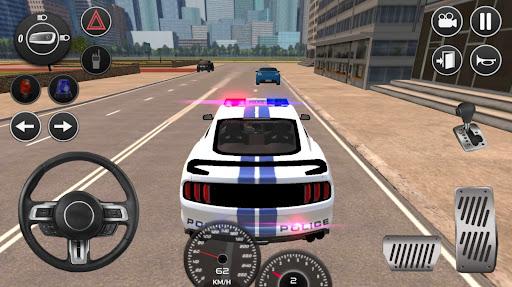 画像 3Mustang Police Car Driving Game 2021 記号アイコン。