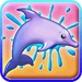 Le logo My Little Dolphin Swimmer Icône de signe.