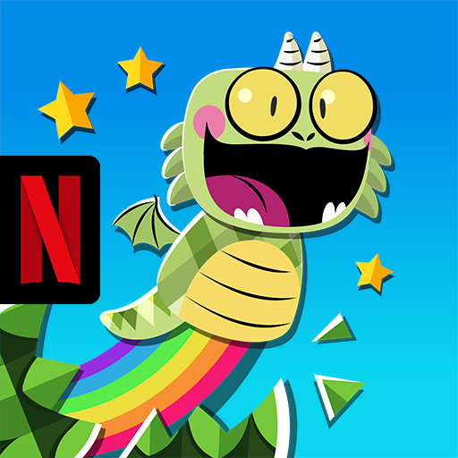 Le logo Netflix Dragon Up Icône de signe.