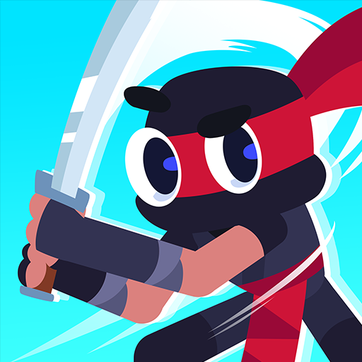 Le logo Ninja Cut 2d Icône de signe.