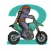 Le logo Ninja Motocross 2 Icône de signe.