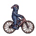 Logotipo Ninja Mountain Bike Icono de signo