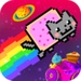 ロゴ Nyan Cat The Space Journey 記号アイコン。