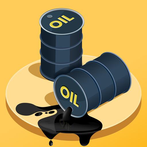 ロゴ Oil Mining 3d Petrol Factory 記号アイコン。