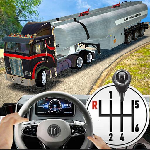 ロゴ Oil Tanker Truck Driving Games 記号アイコン。