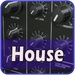 Logotipo Online House Radio Icono de signo