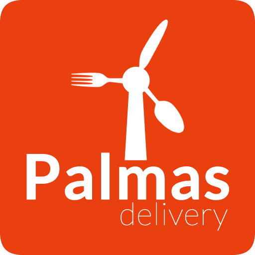 ロゴ Palmas Delivery 記号アイコン。