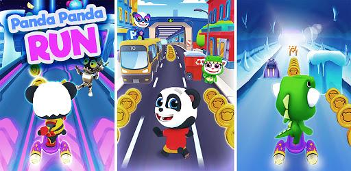 Image 0Panda Panda Run Panda Runner Game Icône de signe.
