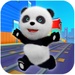 ロゴ Panda Run 記号アイコン。