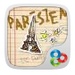 商标 Parisien Go Launcher Theme 签名图标。