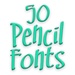 जल्दी Pencil Fonts 50 चिह्न पर हस्ताक्षर करें।
