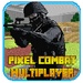 Le logo Pixel Combat Multiplayer Icône de signe.