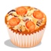 ロゴ Pizza Cupcakes 記号アイコン。
