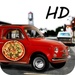 ロゴ Pizza Delivery Dude 3d 記号アイコン。