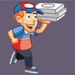 ロゴ Pizza Delivery 記号アイコン。