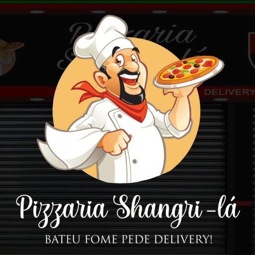ロゴ Pizzaria Shangri La 記号アイコン。