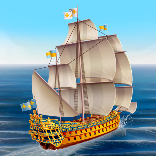 ロゴ Pocket Ships Tap Tycoon Idle 記号アイコン。
