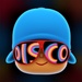 ロゴ Pocoyo Disco 記号アイコン。