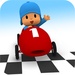 ロゴ Pocoyo Racing Kids Car Race 記号アイコン。