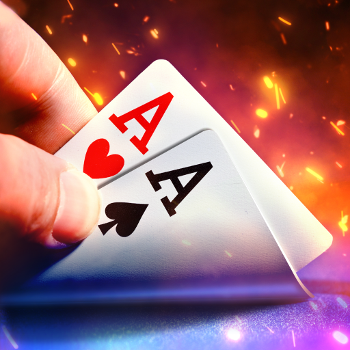 Le logo Poker Texas Holdem Face Online Icône de signe.
