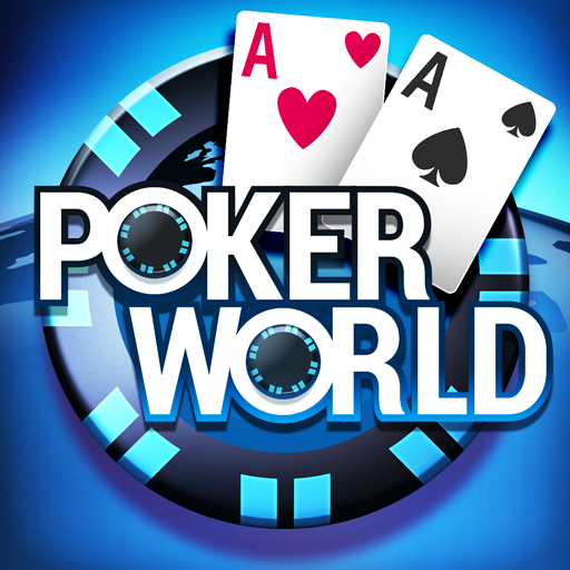 商标 Poker World Tx Holdem Offline 签名图标。