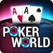 ロゴ Poker World 記号アイコン。