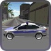 presto Police Car Drifting 3d Icona del segno.