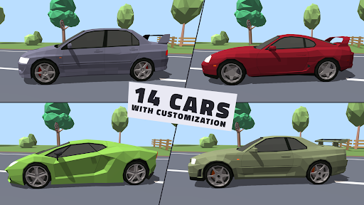 Image 1Polygon Drift Traffic Racing Icône de signe.